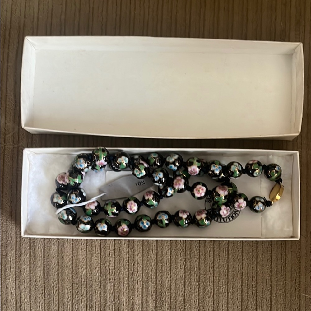 Chinese porcelain necklace from Smithsonian Institution 24”